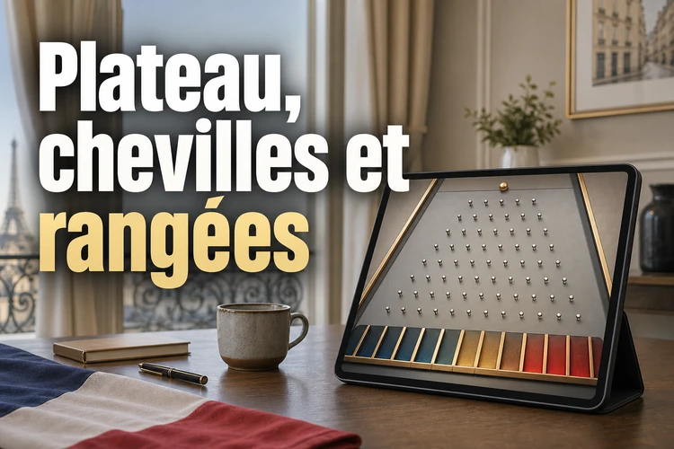 Plateau, chevilles et rangées