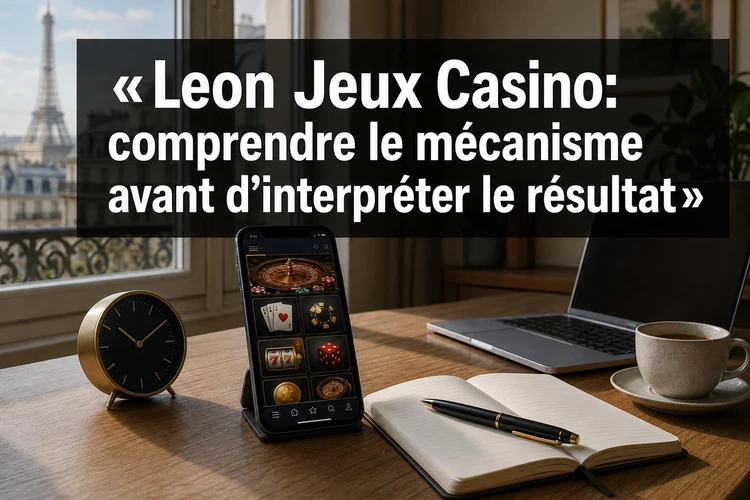 Leon Jeux Casino: comprendre le mécanisme avant d’interpréter le résultat